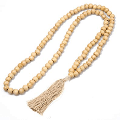 BALIBALI 8MM Wood Mala Bead Necklace Long Fashion Multicolor Tassel Charms Chain Necklace Handmade Beaded Pendant Necklace for Women Men - Google Search